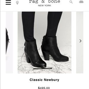 Rag & Bone Classic Newbury Boot in Black size 7.5